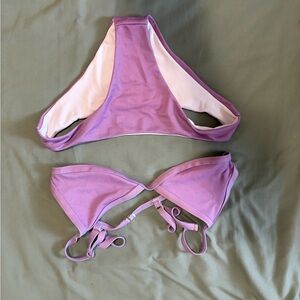 Purple, blue colour changing Triangle Bikini Top and bottoms